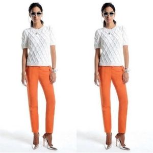 Jenni Kayne Silk Linen Straight Leg Pants Orange size 4